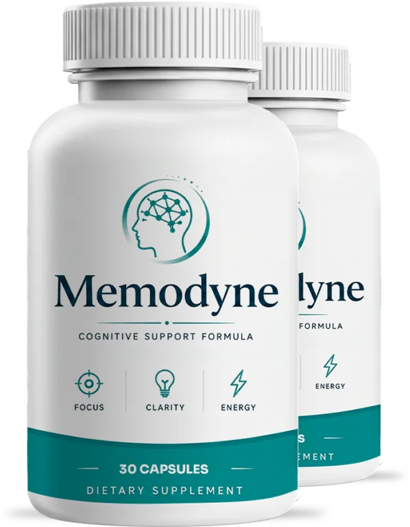 Two bottles of Memodyne Cognitive Support Formula capsules